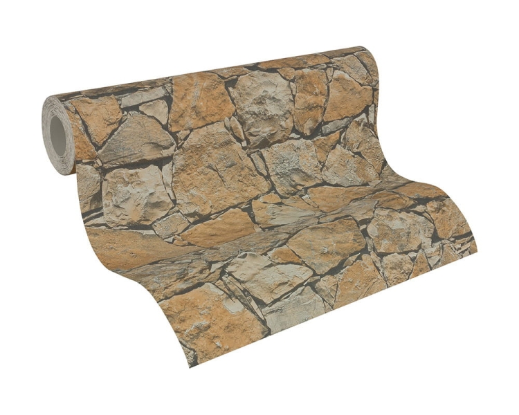 Tapeta 95863-1 AS Best of Wood'n Stone, tapeta AS Creation kamień 3D, łupek, piaskowiec beżowy, mur kamienny, do pokoju, salonu, przedpokoju, jadalni
