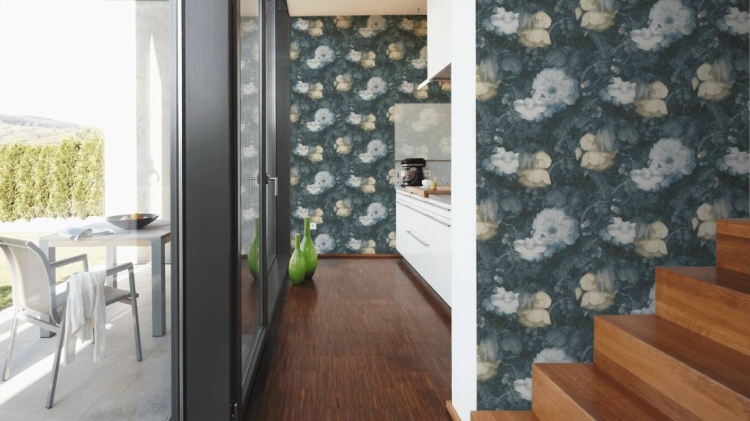 Tapeta ścienna AS Metropolitan Stories 36921-3 tapeta flizelinowa, duże kwiaty, róże, piwonie, biało-żółte, obraz 3D