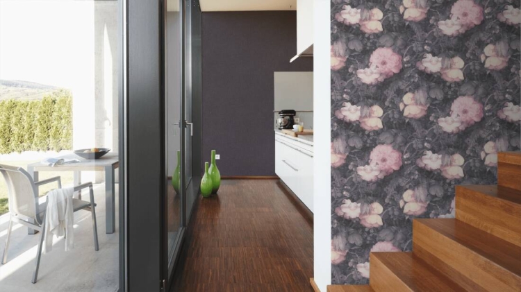 Tapeta ścienna AS Metropolitan Stories 36921-2 tapeta flizelinowa, duże kwiaty, róże, piwonie, bladoróżowe, obraz 3D