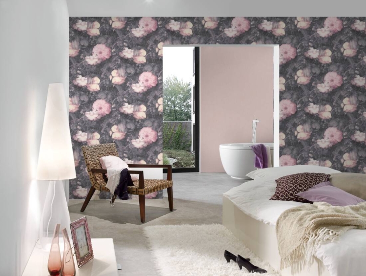 Tapeta ścienna AS Metropolitan Stories 36921-2 tapeta flizelinowa, duże kwiaty, róże, piwonie, bladoróżowe, obraz 3D