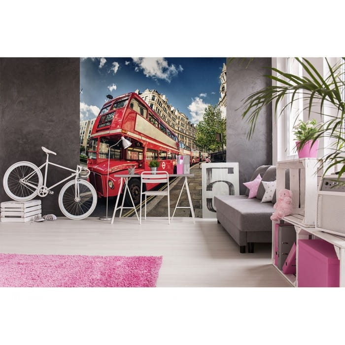 Fototapeta MS-3-0017 Double Decker Bus flizelinowa Dimex