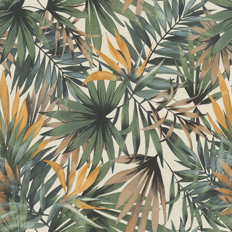 tapeta Rasch Freundin III 465211, tapeta w palmowe liście