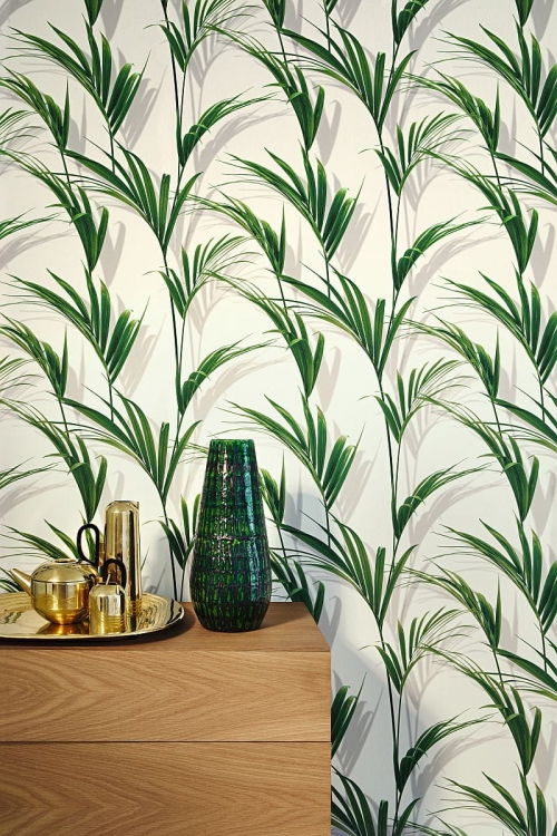 tapeta Rasch Freundin III 465112, tapeta w palmowe liście 3D