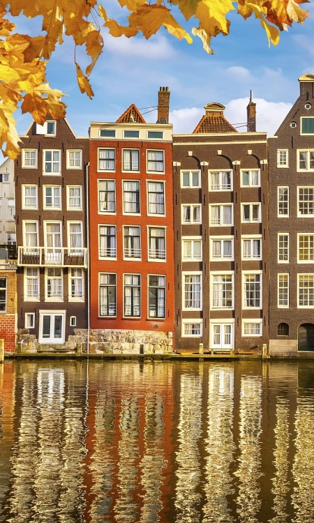 Fototapeta MS-2-0024 Houses In Amsterdam flizelinowa Dimex