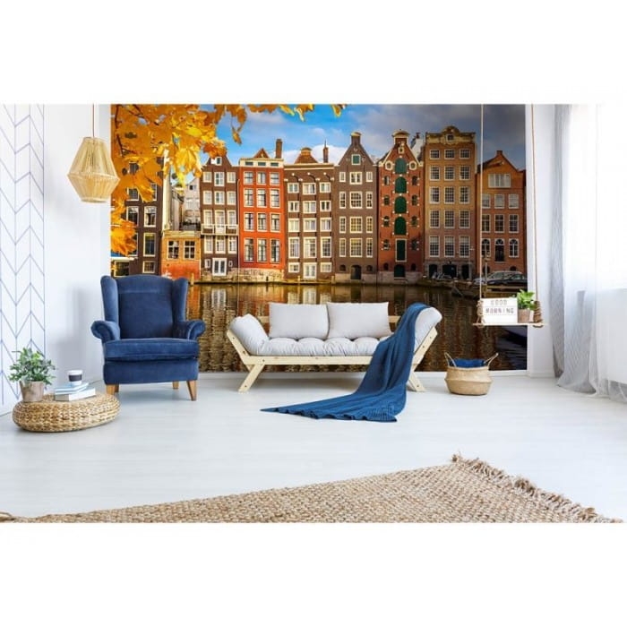 Fototapeta MS-5-0024 Houses in Amsterdam flizelinowa Dimex