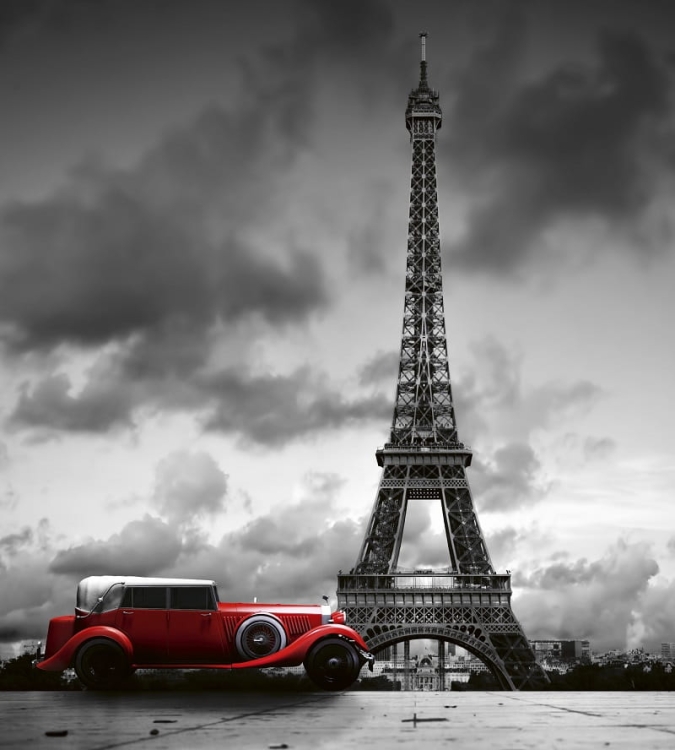 Fototapeta MS-3-0027 Retro Car in Paris flizelinowa Dimex