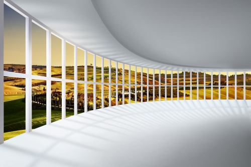 Fototapeta MS-5-0040 Rounded Hall flizelinowa Dimex