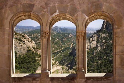 Fototapeta MS-5-0049 Arch Window flizelinowa Dimex