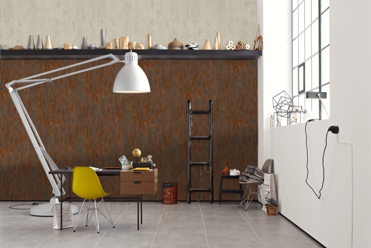 Tapeta ścienna winylowa na flizelinie AS Il Decoro 326511 miedziany tynk ozdobny