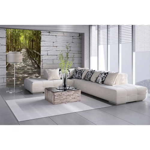 Fototapeta MS-2-0059 Most w lesie flizelinowa Dimex