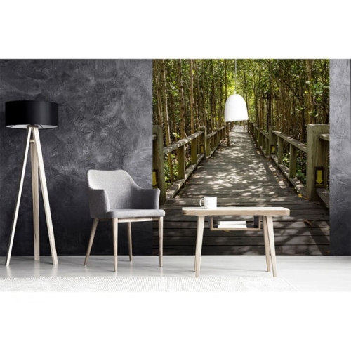 Fototapeta MS-3-0059 Most w lesie fizelinowa Dimex