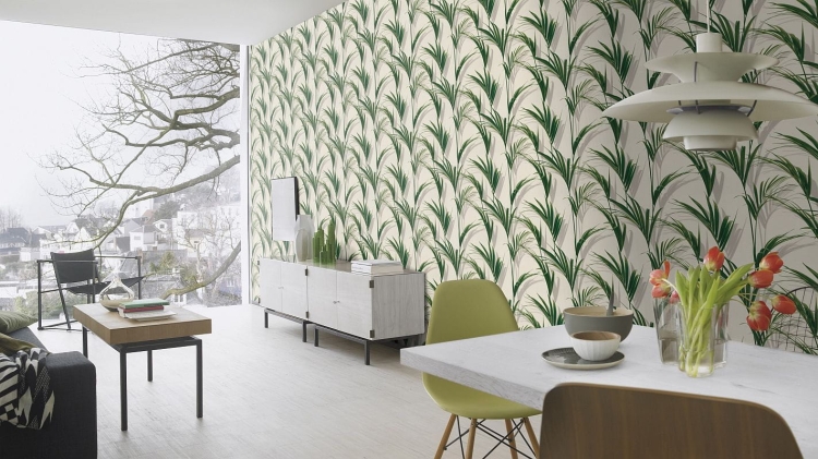 tapeta Rasch Freundin III 465112, tapeta w palmowe liście 3D