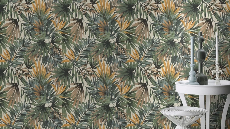 tapeta Rasch Freundin III 465211, tapeta w palmowe liście