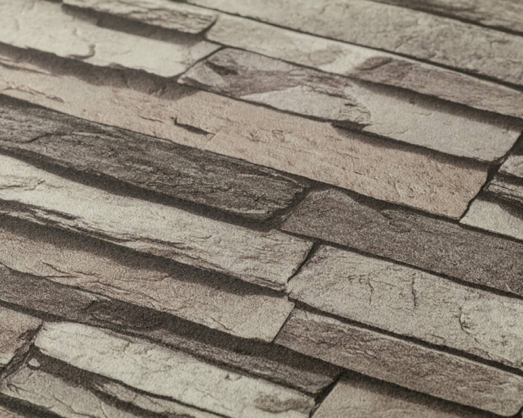 Tapeta ścienna AS Creation 95833-1, tapeta w kamień 3D, łupek, piaskowiec, szary, do pokoju, kuchni, przedpokoju