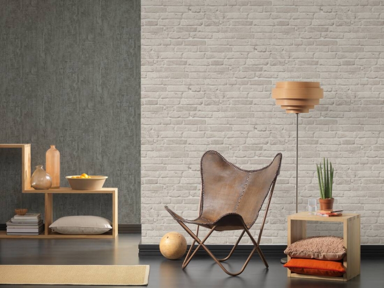 Tapeta AS 35581-3 Best of Wood'n Stone 2, okładzina na ścianę cegła beżowa 3D