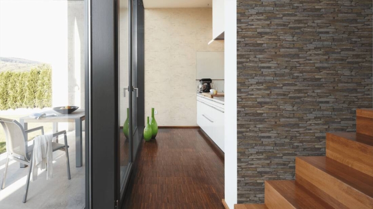 tapeta tynk ozdobny, kremowy, tapeta AS 30668-2 Best of Wood&amp;Stone