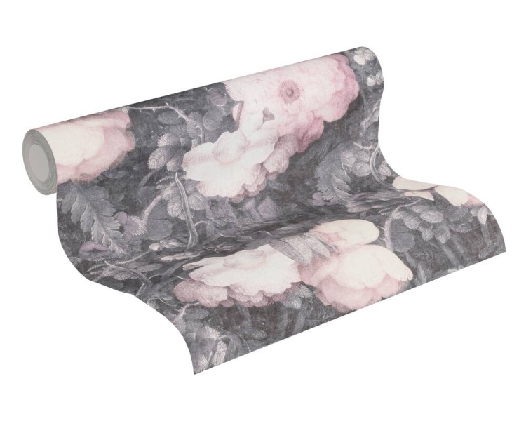 Tapeta ścienna AS Metropolitan Stories 36921-2 tapeta flizelinowa, duże kwiaty, róże, piwonie, bladoróżowe, obraz 3D