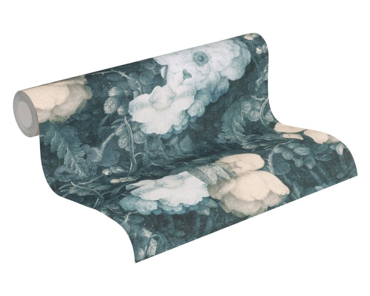 Tapeta ścienna AS Metropolitan Stories 36921-3 tapeta flizelinowa, duże kwiaty, róże, piwonie, biało-żółte, obraz 3D