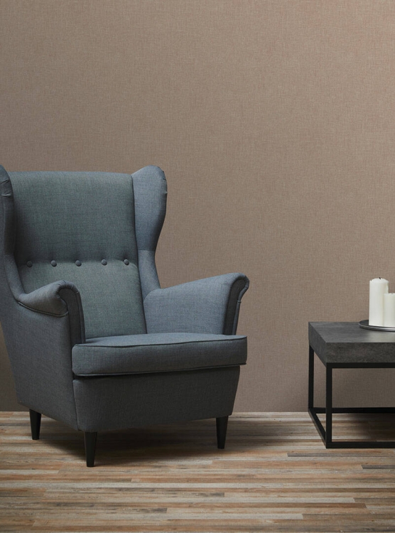 Tapeta ścienna AS Metropolitan Stories 36922-5, splot tkaninowy, brązowy len, orzechowy