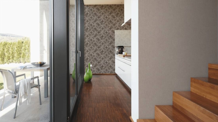 Tapeta ścienna AS Metropolitan Stories 36922-4, splot tkaninowy, brązowy len, toupe, beżowo-szary