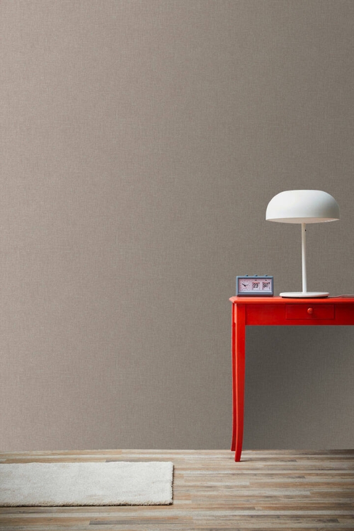 Tapeta ścienna AS Metropolitan Stories 36922-4, splot tkaninowy, brązowy len, toupe, beżowo-szary