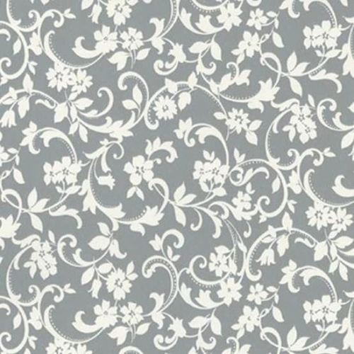 GEKKOFIX 11904 45cm okleina samoprzylepna białe kwiatki na szarym tle