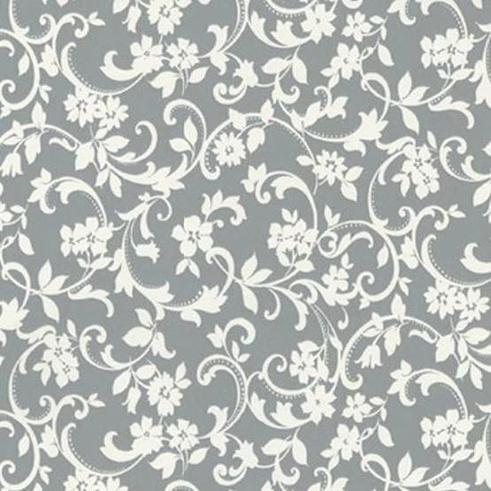 GEKKOFIX 11904 45cm okleina samoprzylepna białe kwiatki na szarym tle