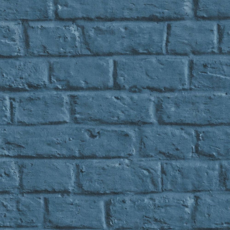 Tapeta ścienna AS Metropolitan Stories 36912-3, tapeta w niebieski ceglany mur, trójwymiarowy, 3d, cegła niebieska, styl industrialny