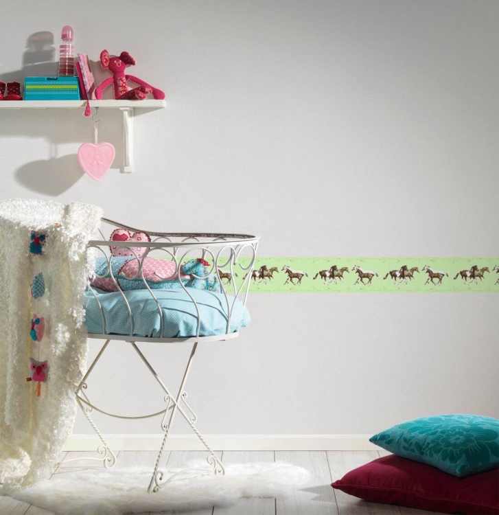 Pasek/Tapeta AS Little Stars 35838-1, tapeta dziecięca, tapeta w konie, koniki