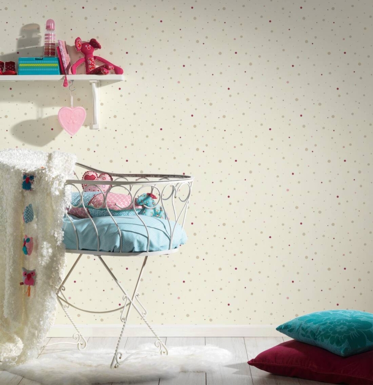 Tapeta AS Little Stars 35839-4, tapeta dziecięca, tapeta w groszki, kropki