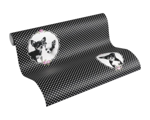 Tapeta AS Little Stars 35851-2, tapeta dziecięca, tapeta w kropki, tapeta w pieski