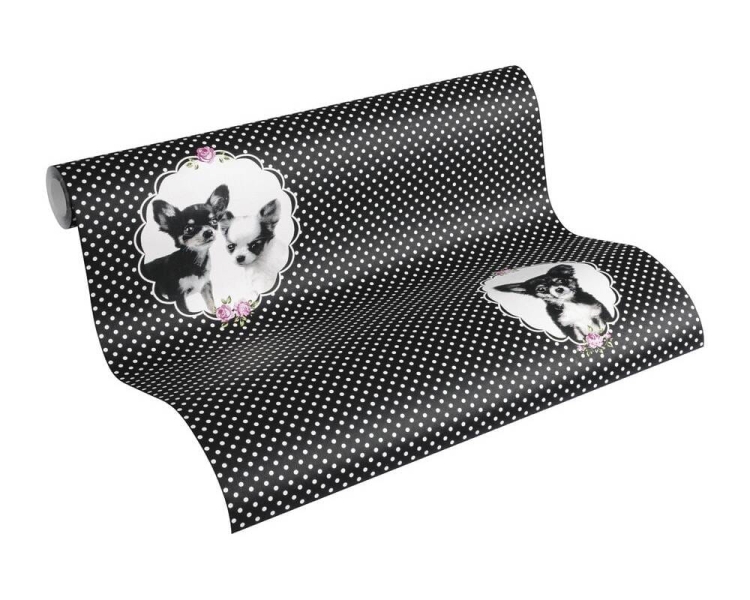 Tapeta AS Little Stars 35851-2, tapeta dziecięca, tapeta w kropki, tapeta w pieski