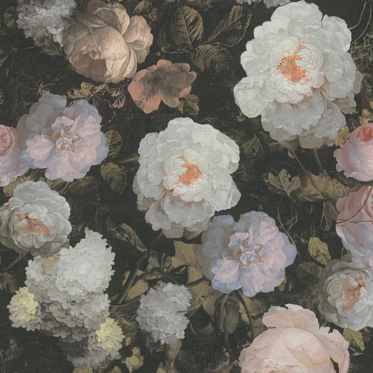 Tapeta AS History of Art 37650-5 tapeta w róże, kwiaty, kwiatki, winylowa na flizelinie, do pokoju, sypialni, jak obraz zielono-biały