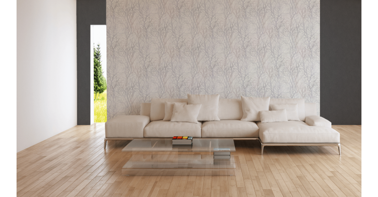 tapeta ścienna AS Life 300941, tapeta na flizelinie, tapeta drzewka białe, perłowe, tapeta do pokoju, holu, sypialni, styl skandynawski