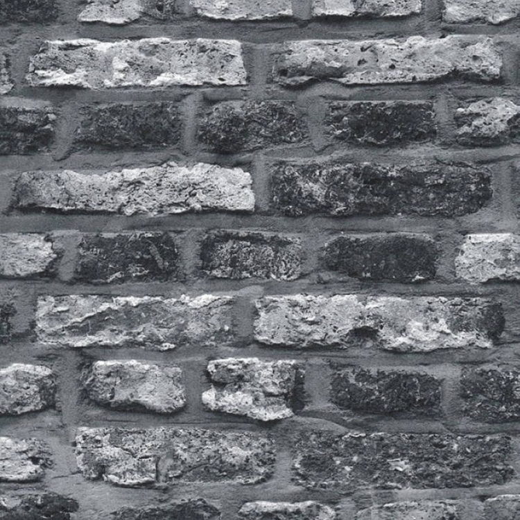 Tapeta AS Il Decoro 36281-2, tapeta ścienna na flizelinie w starą paloną cegłę 3D, kolor czarny, styl loftowy, tapeta do pokoju, przedpokoju