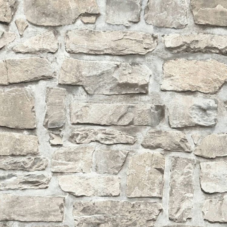 Tapeta AS Il Decoro 36370-2, tapeta do kuchni, pokoju, przedpokoju, beżowo-szary, tapeta kamień, mur kamienny 3D