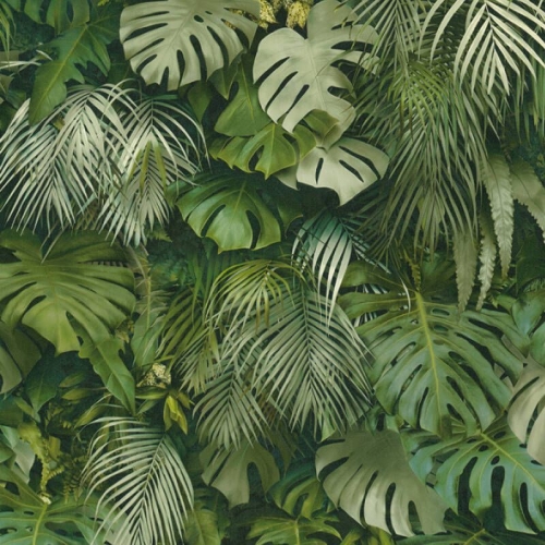 Tapeta ścienna na flizelinie AS Greenery w liście, palmy, monstery, 3D, 37280-2, zielony