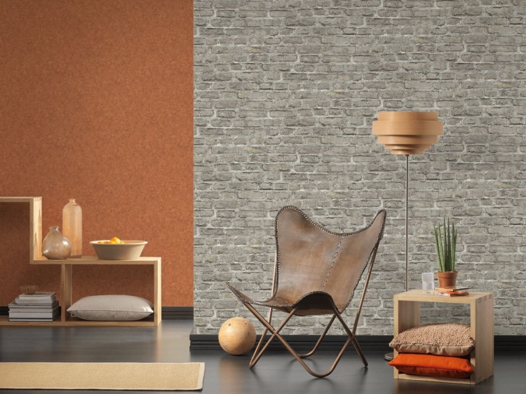Tapeta AS Neue Bude 2.0 3139-4, tapeta na flizelinie w beżowy i szary mur 3D, stara cegła palona, tapeta Elements AS