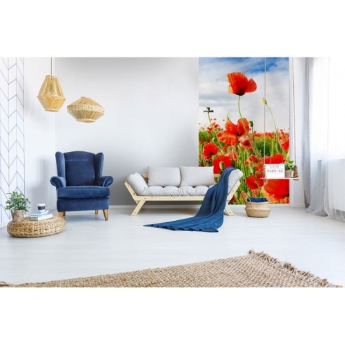 Fototapeta MS-2-0090 Czerwone maki flizelinowa Dimex