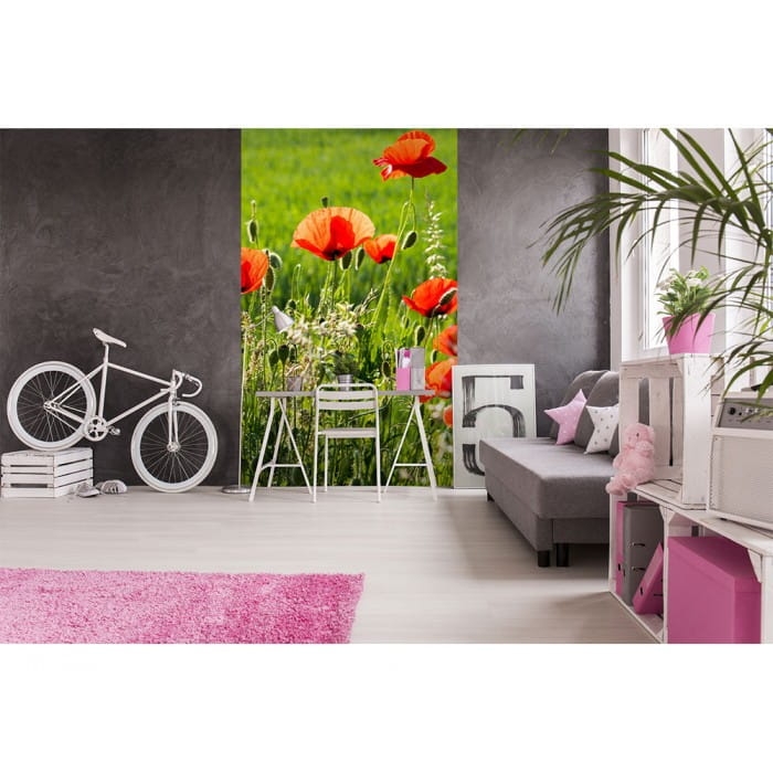 Fototapeta MS-2-0092 Łąka makowa flizelinowa Dimex