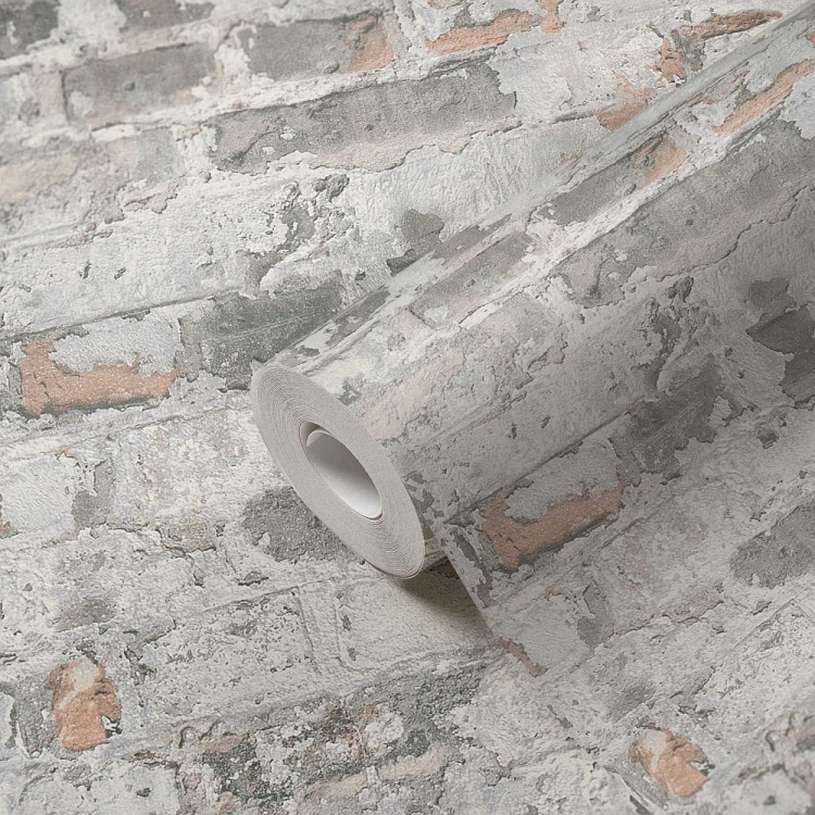 Tapeta w białą szarą cegłę AS Creation 36929-2, mur ceglany 3D, stary mur, stara cegła, do pokoju, kuchni, przedpokoju, styl industrialny, retro, loftowy