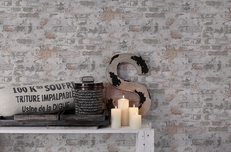 Tapeta w białą szarą cegłę AS Creation 36929-2, mur ceglany 3D, stary mur, stara cegła, do pokoju, kuchni, przedpokoju, styl industrialny, retro, loftowy