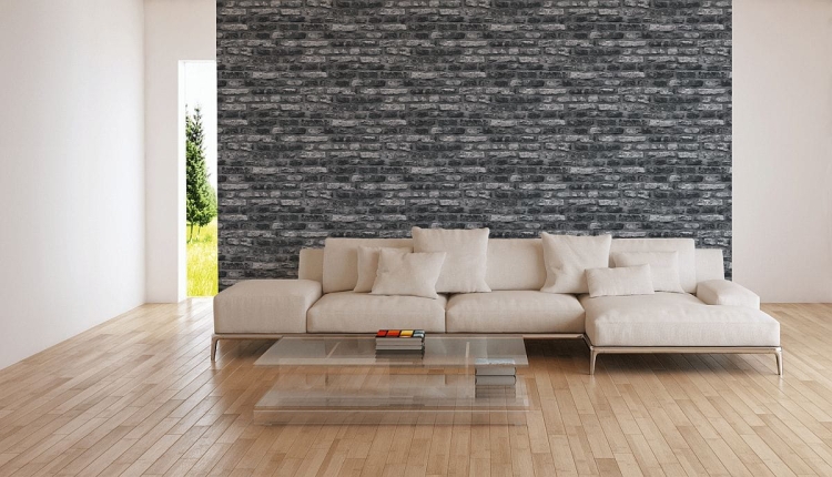 Tapeta AS Il Decoro 36281-2, tapeta ścienna na flizelinie w starą paloną cegłę 3D, kolor czarny, styl loftowy, tapeta do pokoju, przedpokoju