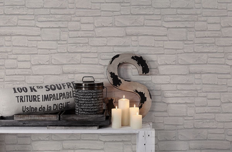 Tapeta AS Elements 6623-16, tapeta ścienna na flizelinie w szary kamień, mur kamienny 3D, do pokoju, kuchni, przedpokoju, łupek, piaskowiec