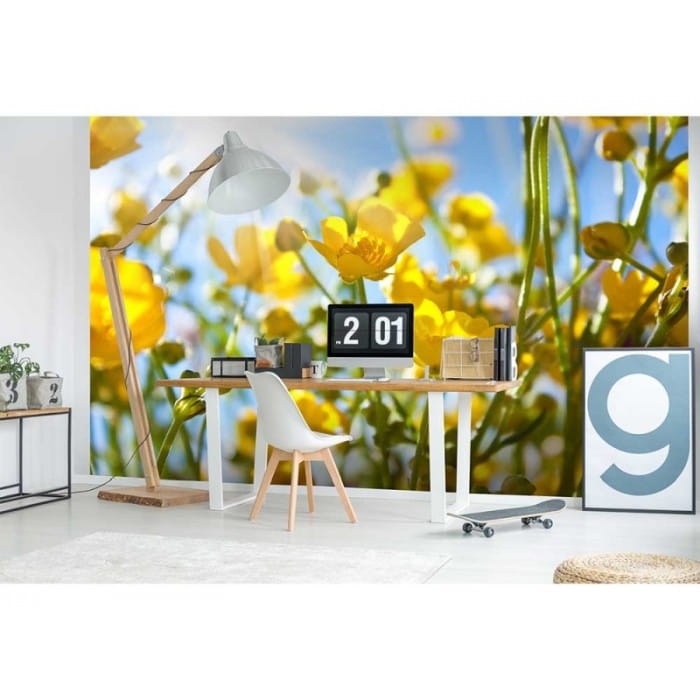 Fototapeta MS-5-0134 Żółte kwiatki flizelinowa Dimex