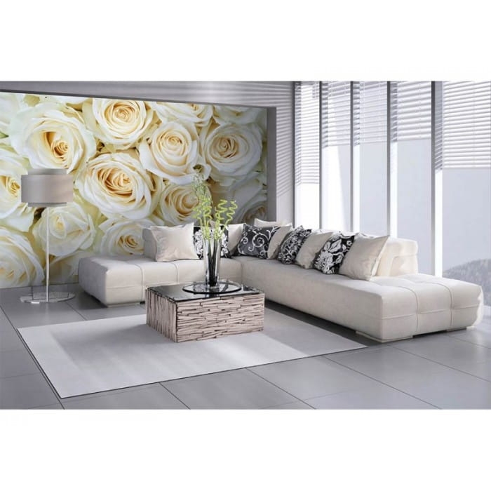 Fototapeta MS-5-0137 Białe róże flizelinowa Dimex