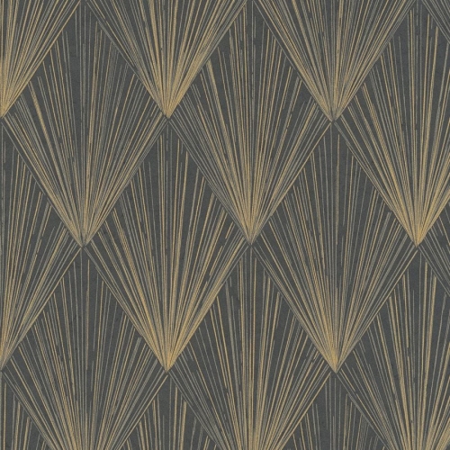 Tapeta ścienna wzór geometryczny, AS Metropolitan Stories 37864-4 czarno-złote, romby, kwadraty