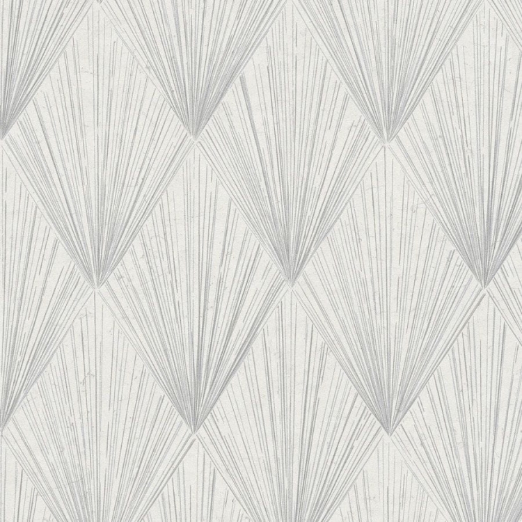 Tapeta ścienna AS Metropolitan Stories 2 37864-1, biało-metaliczny wzór geometryczny, srebrny