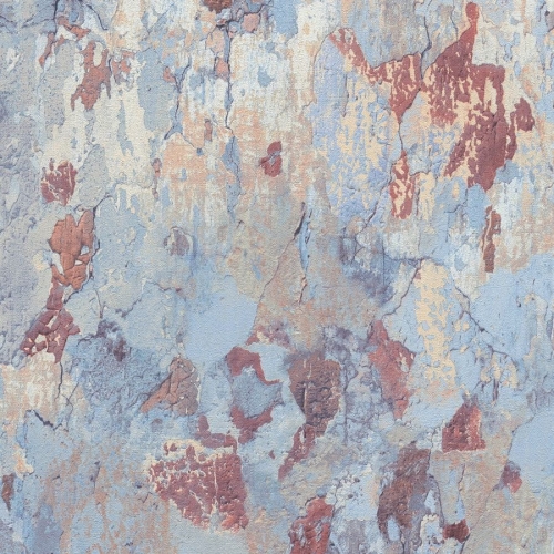 Metropolitan Stories 2 37954-2 Tapeta ścienna AS, stary tynk, popękany beton, niebieski