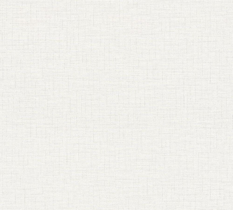 Tapeta AS Metropolitan Stories 2 37953-2, okładzina ścienna na flizelinie, lniana tkanina, materiał, biały, szary, popielaty